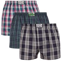 3PACK pánské trenky Styx klasická guma vícebarevné (3A30190) XL
