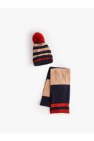 LC Waikiki LCW ACCESSORIES Boys' Color Block Scarf & Beanie