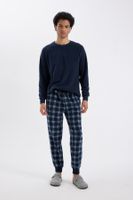 DEFACTO Regular Fit Patterned Pocketed Fleece Pajama Bottoms