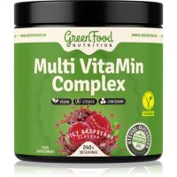 GreenFood Nutrition Multi VitaMin Complex prášok s multivitamínovým komplexom príchuť Juicy Raspberry 240 g