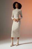 DEFACTO Bodycon Half Turtleneck Long Sleeve Maxi Dress