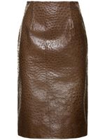 Este Leather Pencil Midi Skirt