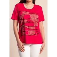 T-Shirt Mit Print In Übergröße, Rosa