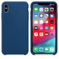 RUBBER Apple iPhone XS Max silikonski ovitek moder