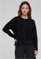 Women's cable knitted sweater black