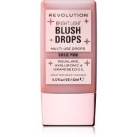 Makeup Revolution Bright Light Blush Drops tekoče rdečilo odtenek Pink Rosie 23 ml