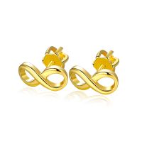 Olivie Strieborné náušnice na skrutku NEKONEČNO GOLD 5914