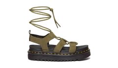 Dr. Martens Nartilla Tumbled Nubuck Leather Gladiator Sandals W Žene - Cipele Dr. Martens - Zelena - DM31738357-6.5 - Size: 6.5