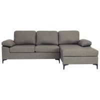 MID.YOU ROHOVÁ SEDAČKA, textil, šedá