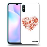 Silikónový čierny obal pre Xiaomi Redmi 9AT - Veľké srdce