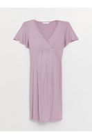 LC Waikiki V-Neck Straight Short Sleeve Maternity Nightgown