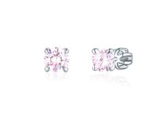 Olivie Strieborné 5mm náušnice PIPPI PINK 7954