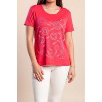 Bedrucktes T-Shirt, Rosa