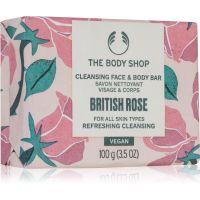 The Body Shop British Rose Cleansing Bar sapun za tijelo i lice 100 g