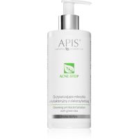 Apis Natural Cosmetics Acne-Stop Home TerApis tisztító és sminkeltávolító tej zöld teával 300 ml