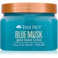 Tree Hut Shea Sugar Scrub Blue Musk exfoliant de corp cu zahăr 510 g