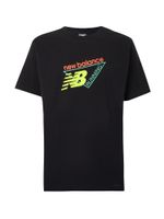 new balance Majica 'Classic'  svijetloplava / žuta / svijetlonarančasta / crna