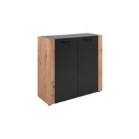 MID.YOU KOMODA, antracitová, dub artisan, 89/85/34,5 cm