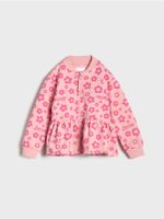 Sinsay - Rozpinana bluza z baskinką Barbie - różowy