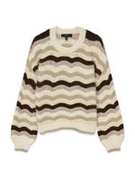 VERO MODA Pulover 'VMDoja'  bež / svijetlobež / tamno smeđa / pastelno zelena