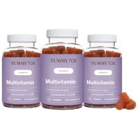 Multivitamin Gummibärchen 3er Pack: Vitamine B12, B6, B5, C, E, A, D, Biotin und Folsäure + Jod. Vitamine für Frauen. 180 Gummibärchen | TummyTox