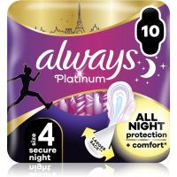 Always Platinum Secure Night Size 4 санитарни кърпи 10 бр.