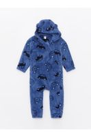 LC Waikiki Lw - Hooded Baby Boy Plush Jumpsuit (0-12 Months with Booties, 12 Months Without Booties)