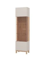 Vysoká vitrína s osvetlením xavier - dub, béžová