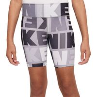 Nike DF ONE BKE SHRT LOGO PRNT Еластични шорти за момичета, сиво, размер