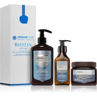 Arganicare Biotin Thickening and Fortifying Program Set zestaw upominkowy stymulujący wzrost nowych włosów