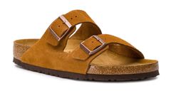 Birkenstock Arizona Soft Footbed Suede Leather Regular Fit Mink Žene - Sandale Birkenstock - Smeđa - 1027082-7 - Size: 7