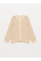 LC Waikiki Crew Neck Long Sleeve Baby Girl Knitwear Cardigan