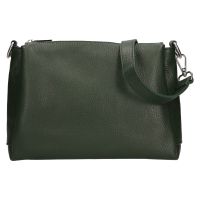 Női bőr crossbody kézitáska Italia Tamara - sötétzöld