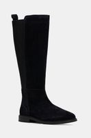 Semišové čižmy Tommy Hilfiger FLAG SUEDE LONG BOOT