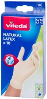 Rukavice Vileda Natural Latex, S/M, bal. 10 ks