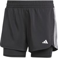 adidas 2-IN-1 PACER Дамски спортни шорти, черно, размер