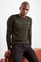 Trendyol Khaki Slim Slim Fit Crew Neck Gradient Knitwear Sweater