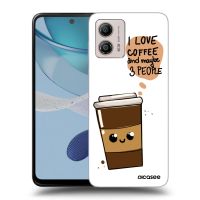 Silikónový čierny obal pre Motorola Moto G53 5G - Cute coffee