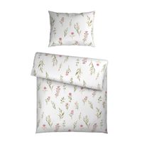 Novel POSTEĽNÁ BIELIZEŇ, satén, ružová, biela, 140/200 cm