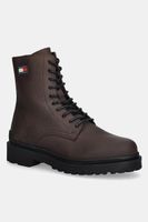 Tommy Jeans Kožená obuv Tommy Jeans TJM LACE UP TUMBLED HIGH