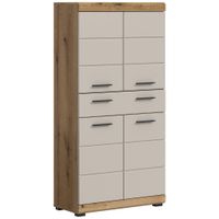 MID.YOU STREDNE VYSOKÁ SKRINKA, prírodná farba, kašmírová, 74/141/31 cm