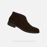 Ciemnobrązowe męskie botki Geox Terence