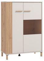 Nízka vitrína bez osvetlenia katharos - béžová/dub artisan