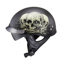 Moto přilba W-TEC Black Heart Rednut Skulls/Matt Black L (59-60)