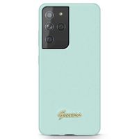 GUESS Silikonski ovitek Samsung Galaxy S21 Ultra 5G mentol