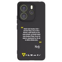 Silikónový čierny obal pre Xiaomi Redmi Note 14 4G - Kazma - MĚLI BYSTE SE DO TOHO PUSTIT