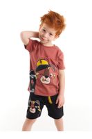 Denokids Denokids Skateboard Boy T-shirt Czarne szorty Zestaw