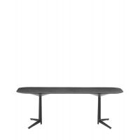 Multiplo XL 237x100 cm  zaoblený  ( r25 ) černá černá mramor Kartell