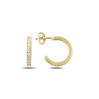 Olivie Strieborné náušnice polkruh GOLD 2630