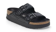 Birkenstock Arizona PAP French Piping Flex Platform Narrow Fit Žene - Sandale Birkenstock - Crna - 1028422-3.5 - Size: 3.5